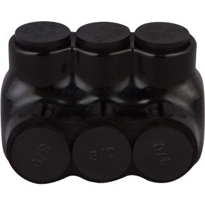 (image for) 3/0-6 Wire 3-Pole Plastisol Housing Black