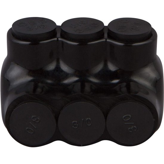 (image for) 3/0-6 Wire 3-Pole Plastisol Housing Black