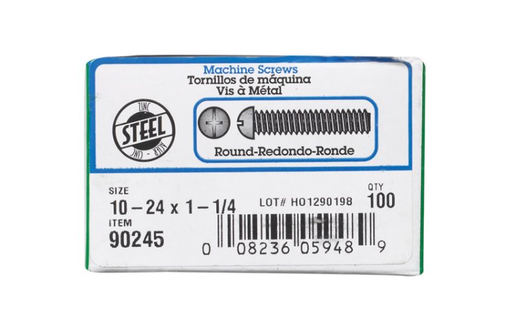 (image for) No. 10-24 x 1-1/4 in. L Combination Round Head Zinc-Plat