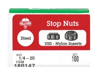 (image for) 1/4 in. Zinc-Plated Steel SAE Nylon Lock Nut 100 pk