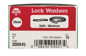 (image for) 1 in. Dia. Zinc-Plated Steel Split Lock Washer 10 pk