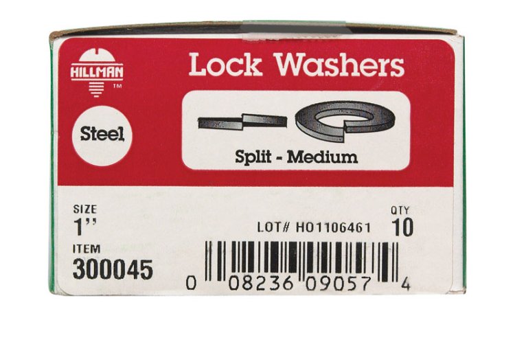 (image for) 1 in. Dia. Zinc-Plated Steel Split Lock Washer 10 pk