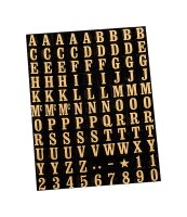 (image for) 3/8 in. Gold Polyester Self-Adhesive Letter and Number Set