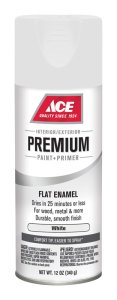 (image for) Premium Flat White Enamel Spray Paint 12 oz.