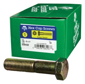 (image for) 7/8-9 in. Dia. x 4 in. L Heat Treated Steel Hex Head Cap
