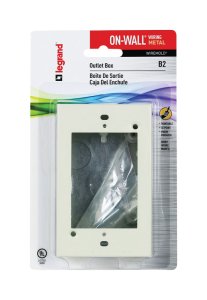 (image for) 1.1 in. Rectangle Metal 1 gang Outlet Box Ivory