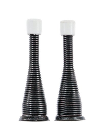 (image for) 3 in. W Metal Oil Rubbed Bronze Door Stop 2pk