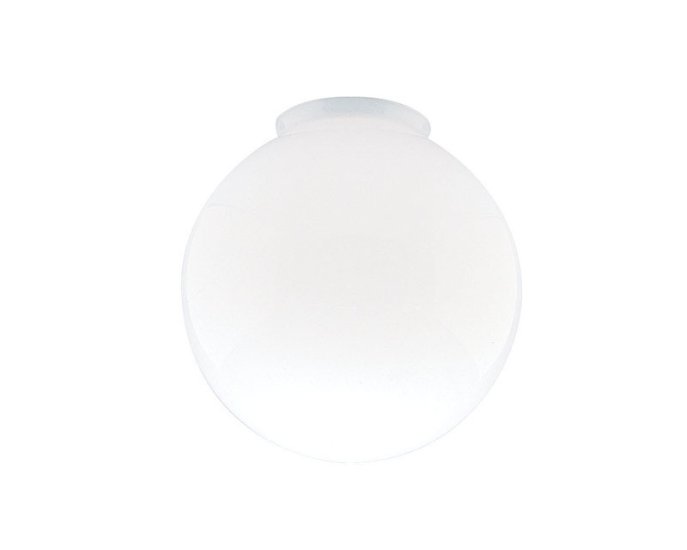 (image for) Round White Glass Lamp Shade 6 in. 3-1/4 Opening
