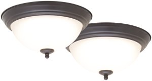 (image for) 11 in. Oil Rubbed Bronze Dome Light LED 2-Pack