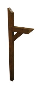 (image for) 72 in. H x 4 in. D x 4 in. W Natural Pine Ma