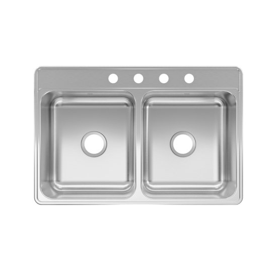 (image for) Kindred Stainless Steel Top Mount 33 in. W X 22 in. L Double Bow