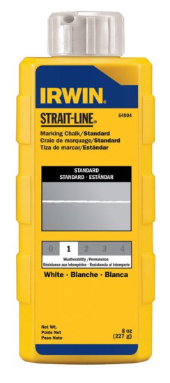 (image for) Strait-Line 8 oz. Temporary Marking Chalk White