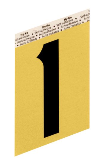 (image for) 3-1/2 in. Black Aluminum Self-Adhesive Number 1 1 pc.