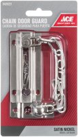 (image for) 3.38 in. L Satin Nickel Steel Chain Door Guard