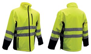 (image for) Hi-Vis Yellow Polyester Rain Jacket L