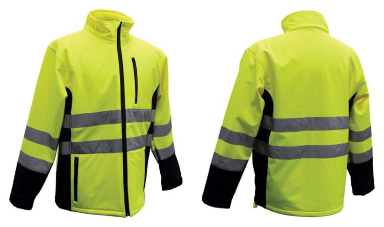 (image for) Hi-Vis Yellow Polyester Rain Jacket L