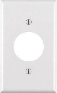 (image for) White 1 gang Thermoset Plastic Outlet Wall Plate 1 pk