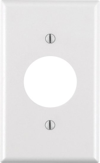 (image for) White 1 gang Thermoset Plastic Outlet Wall Plate 1 pk