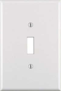 (image for) White 1 gang Thermoset Plastic Toggle Wall Plate 1 pk Jumbo