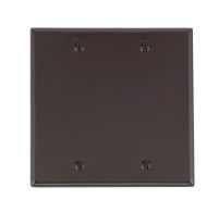 (image for) Brown 2 gang Thermoset Plastic Blank Wall Plate 1 pk