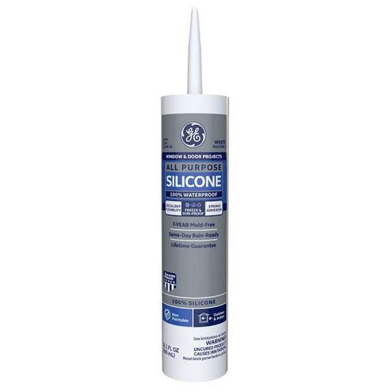 (image for) White Silicone 1 Window and Door Caulk Sealant 10.1 oz