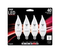 (image for) CA10 E12 (Candelabra) LED Bulb Warm White 40 Watt