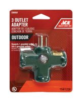 (image for) Grounded 3 outlets Adapter 1 pk
