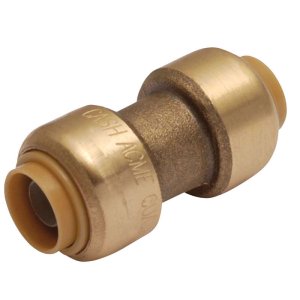 (image for) 3/8 in. Push x 3/8 in. Dia. Push Brass Coupling