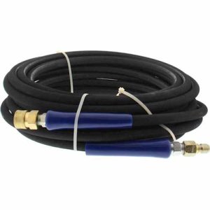 (image for) 50 Foot 4200PSI Black Pressure Washer Hose QC Installed