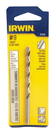 (image for) #9 x 3-5/8 in. L High Speed Steel Wire Gauge Bit 1 pc.