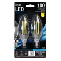 (image for) E12 (Candelabra) LED Bulb Daylight 100 Watt Equivalence 2 pack