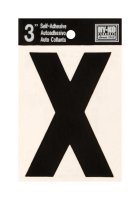 (image for) 3 in. Black Vinyl Self-Adhesive Letter X 1 pc.