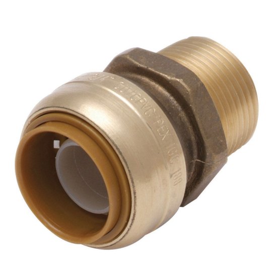 (image for) 1 in. Push x 1 in. Dia. MPT Brass Connector
