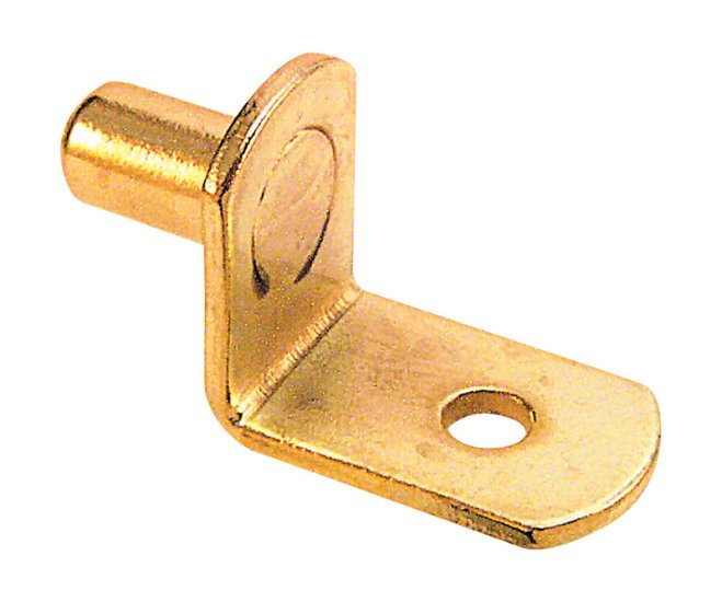 (image for) Gold Steel Shelf Support Peg 1/4 inch Ga. 1.00 in. L