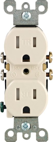 (image for) 15 amps 125 volt Duplex Light Almond Tamper Resistant Ou