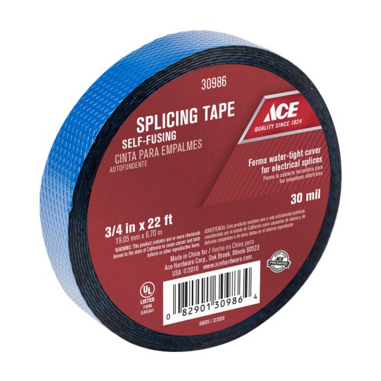 (image for) 3/4 in. W x 22 ft. L Blue Rubber Splicing Tape