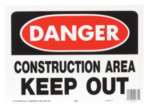 (image for) OSHA English White Informational Sign 10 in. H x 14 in. W