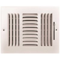 (image for) 8 in. x 6 in. 3-Way Steel Wall/Ceiling Register