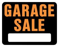 (image for) Hy-Glo English Black Garage Sale Sign 14.5 in. H x 18.5 in