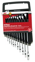 (image for) Multiple x 5.03 in. L SAE Wrench Set 10 pc.