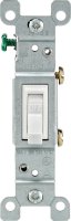 (image for) 15 amps Single Pole Toggle AC Quiet Switch White 1 pk
