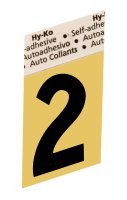 (image for) 1-1/2 in. Black Aluminum Self-Adhesive Number 2 1 pc.