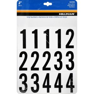 (image for) Hillman 2 in. Black Vinyl Self-Adhesive Number Set 0-9 35 pc