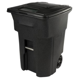 (image for) Toter 96 gal Black Polyethylene Wheeled Garbage Can Lid Included
