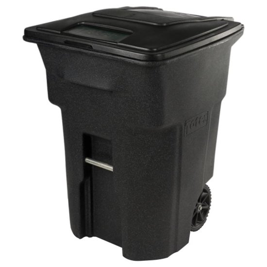 (image for) Toter 96 gal Black Polyethylene Wheeled Garbage Can Lid Included