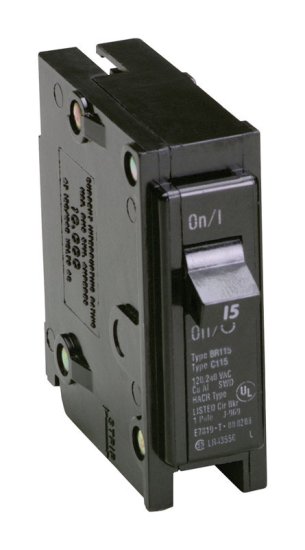 (image for) 15 amps Plug In Single Pole Circuit Breaker Eaton Cutler-Hammer