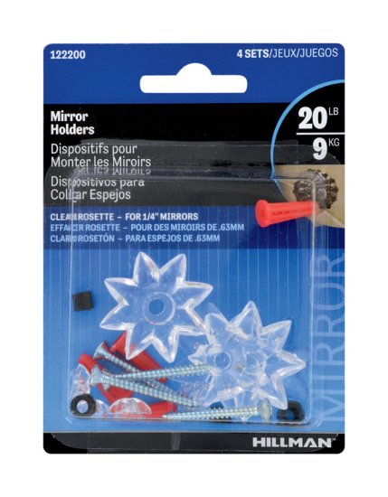 (image for) AnchorWire Mirror Heavy Duty Mirror Holder 1 lb. 4 pk