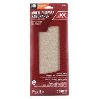 (image for) 11 in. L x 4-1/2 in W 100 Grit Multi-Purpose Sandpaper 5pk