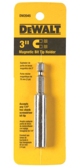 (image for) 1/4 in. x 3 in. L Screwdriver Bit Holder Heat-Treated Ste