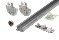 (image for) Galvanized Steel By-Pass Door Hardware Set 48 in.